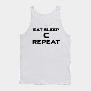 Eat Sleep C Repeat Programming Tank Top